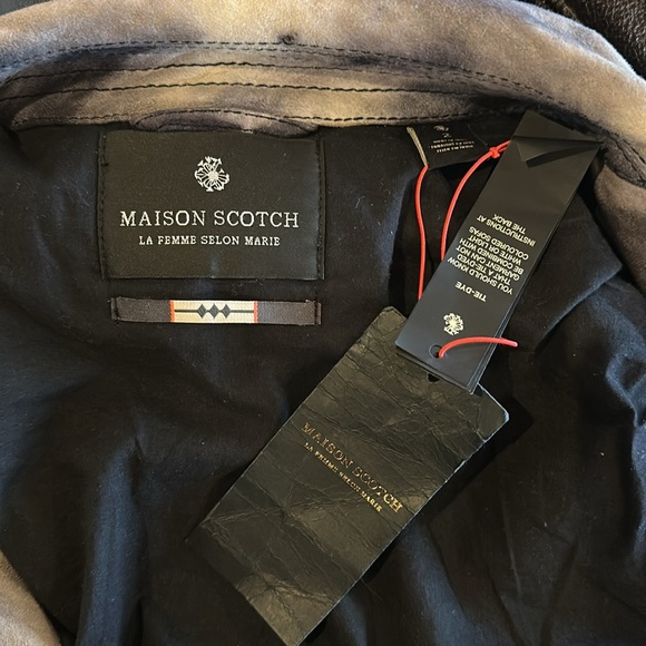 NWT Maison Scotch Tie-Dye leather jacket Euro size 2 - Picture 8 of 16